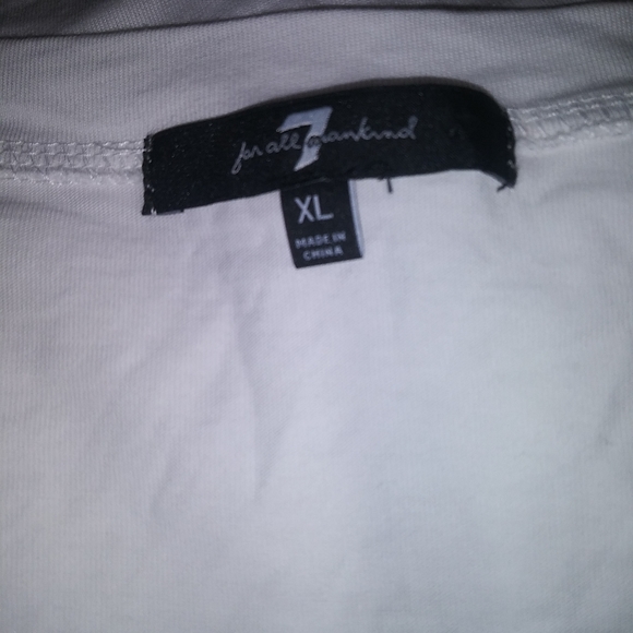 Seven For All Mankind Puff Sleeve V Neck T Shirt - Picture 6 of 6